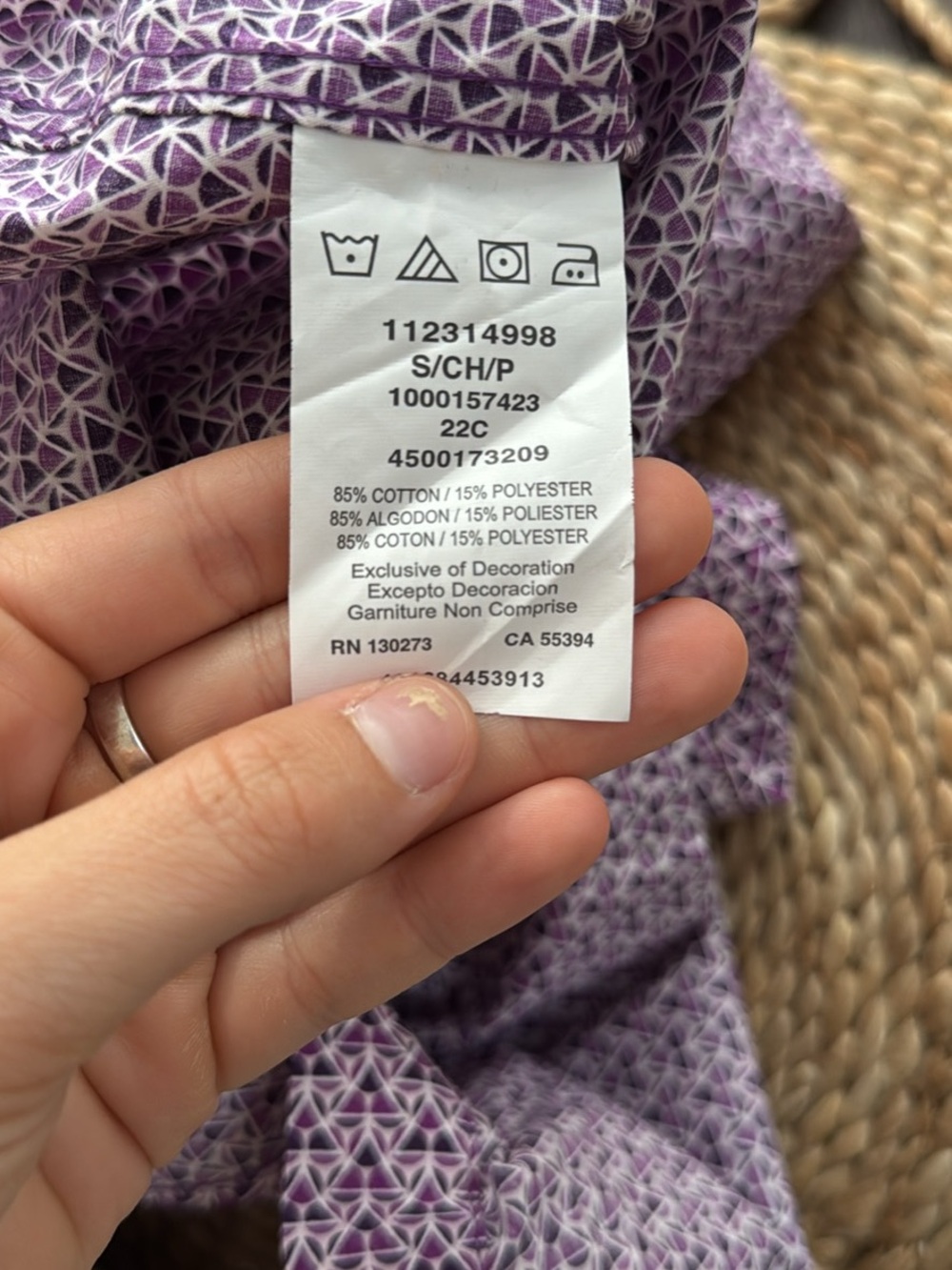 Wrangler Men's Purple Micro-Pattern Button-Down Shirt - Picture 7 of 7